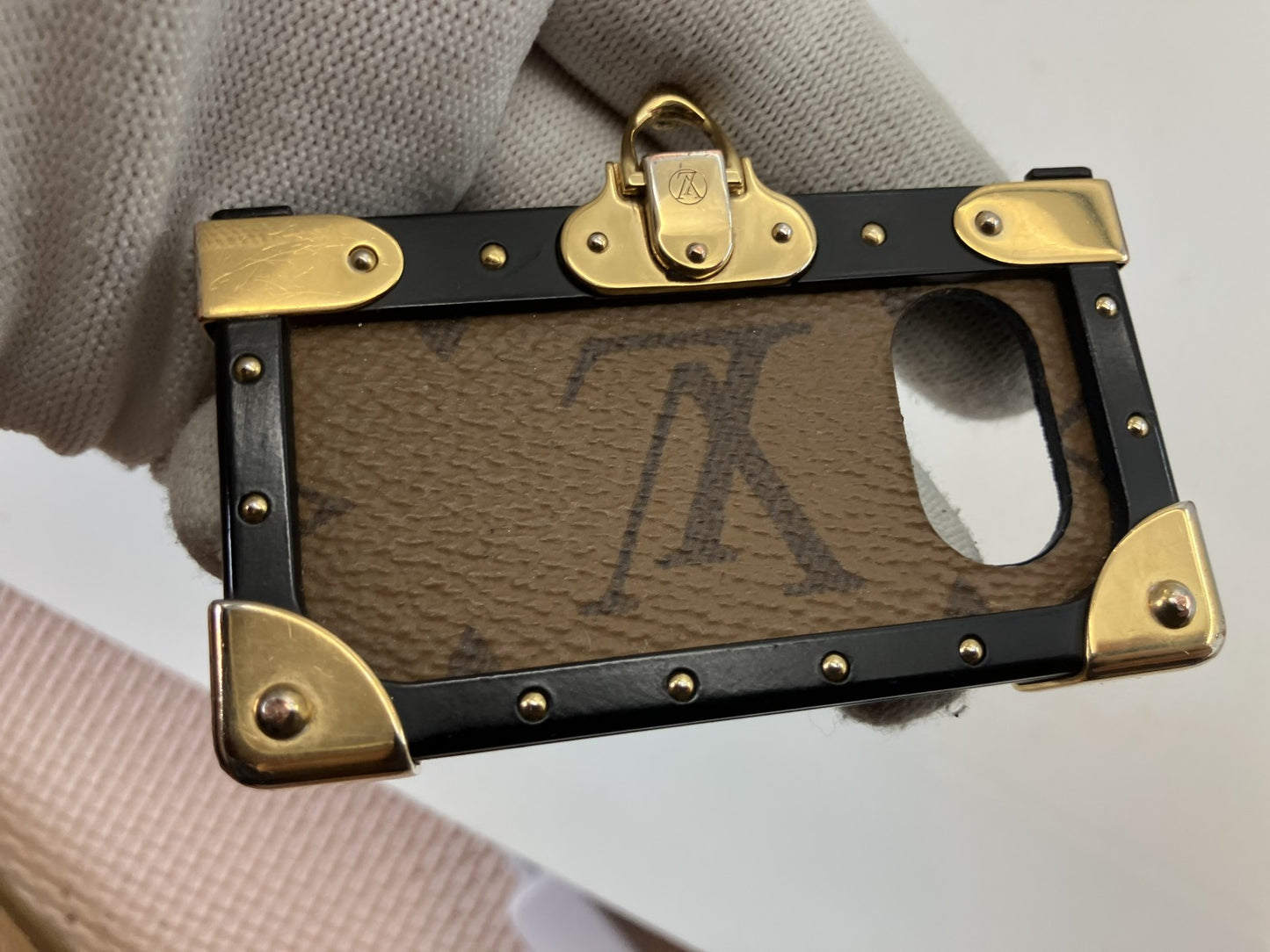 Louis Vuitton Monogram Reverse Eye Trunk iPhoneX XS M62619 BC4148 Smartphone Case Brown PVC