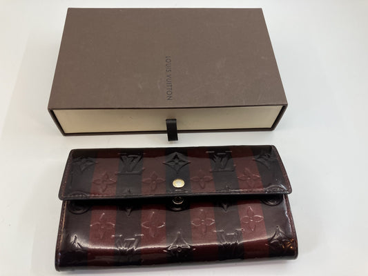 LOUIS VUITTON Vernis Portefeuille Sarah Rayure M91715 Purse TS4171 With Box