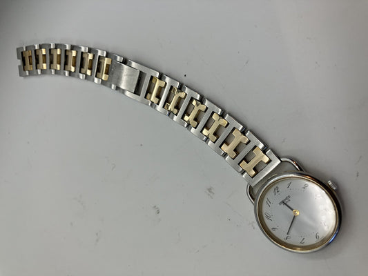 ハーメス アルソー 白文字盤 腕時計 ケース幅約２８ｍｍ 届く17ｃｍ(6.69インチ) 送料無料