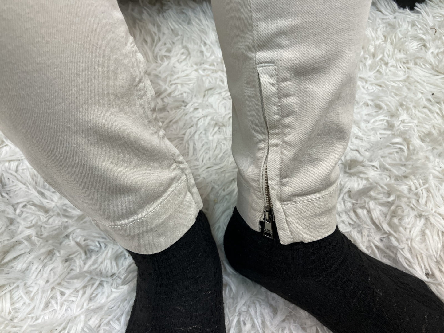 Dolce & Gabbana Beige  Denim Pants Size 36 Slim Fit Zip Hem Italy