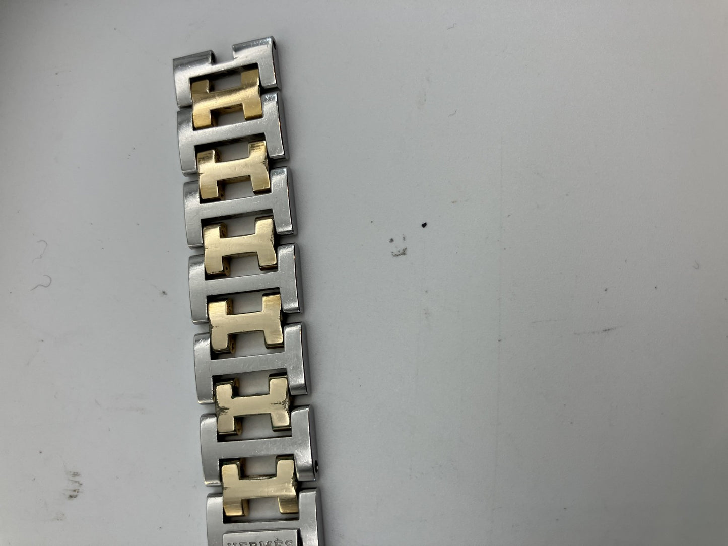 ハーメス アルソー 白文字盤 腕時計 ケース幅約２８ｍｍ 届く17ｃｍ(6.69インチ) 送料無料