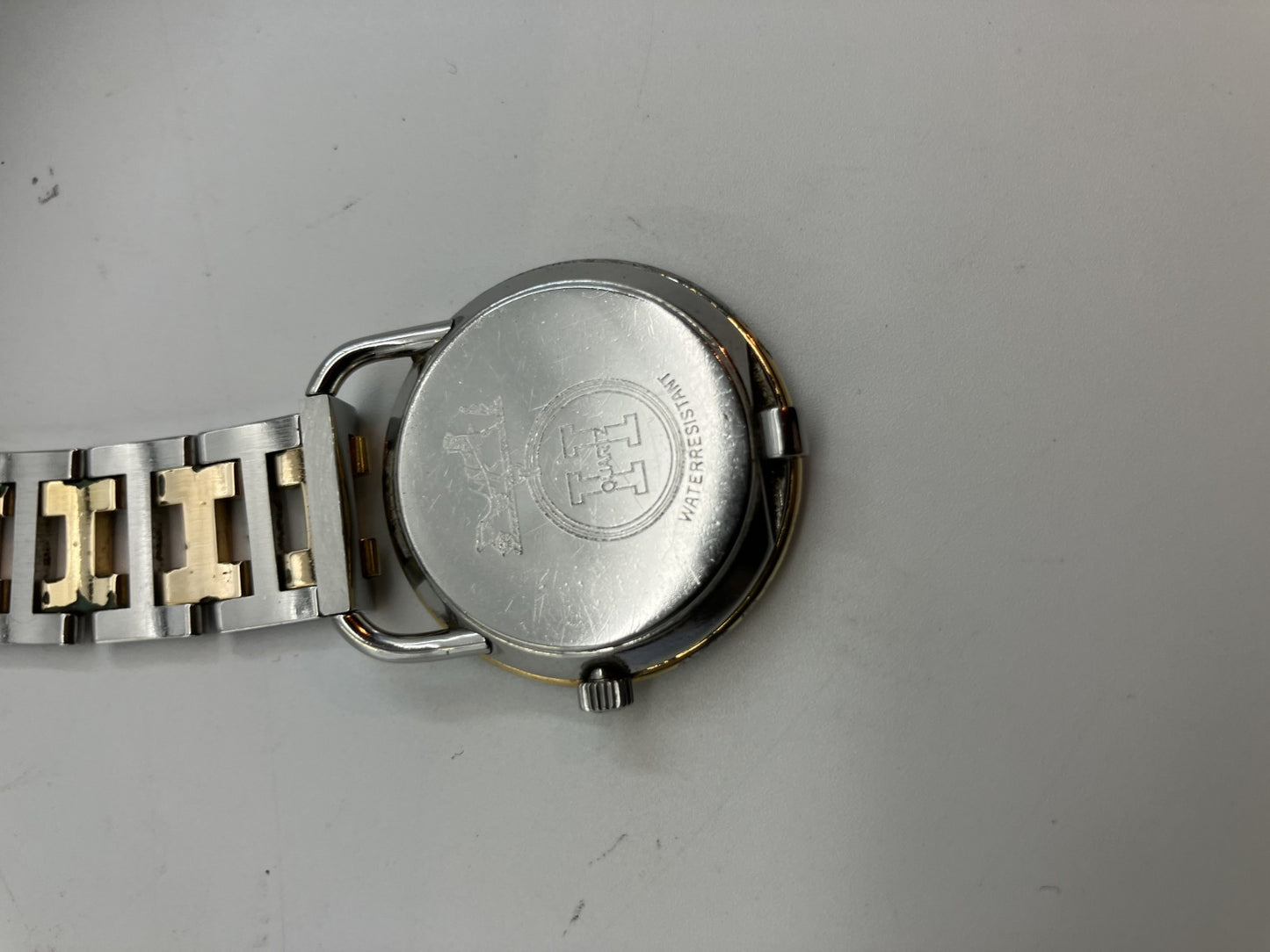 ハーメス アルソー 白文字盤 腕時計 ケース幅約２８ｍｍ 届く17ｃｍ(6.69インチ) 送料無料