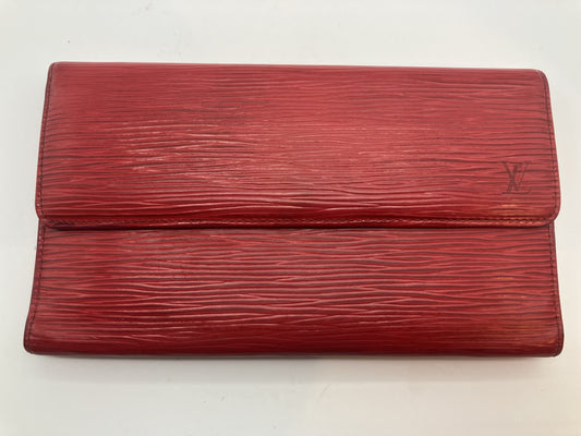 Louis Vuitton Epi Long Wallet Portefeuille Tresor International Castilian Red M63387