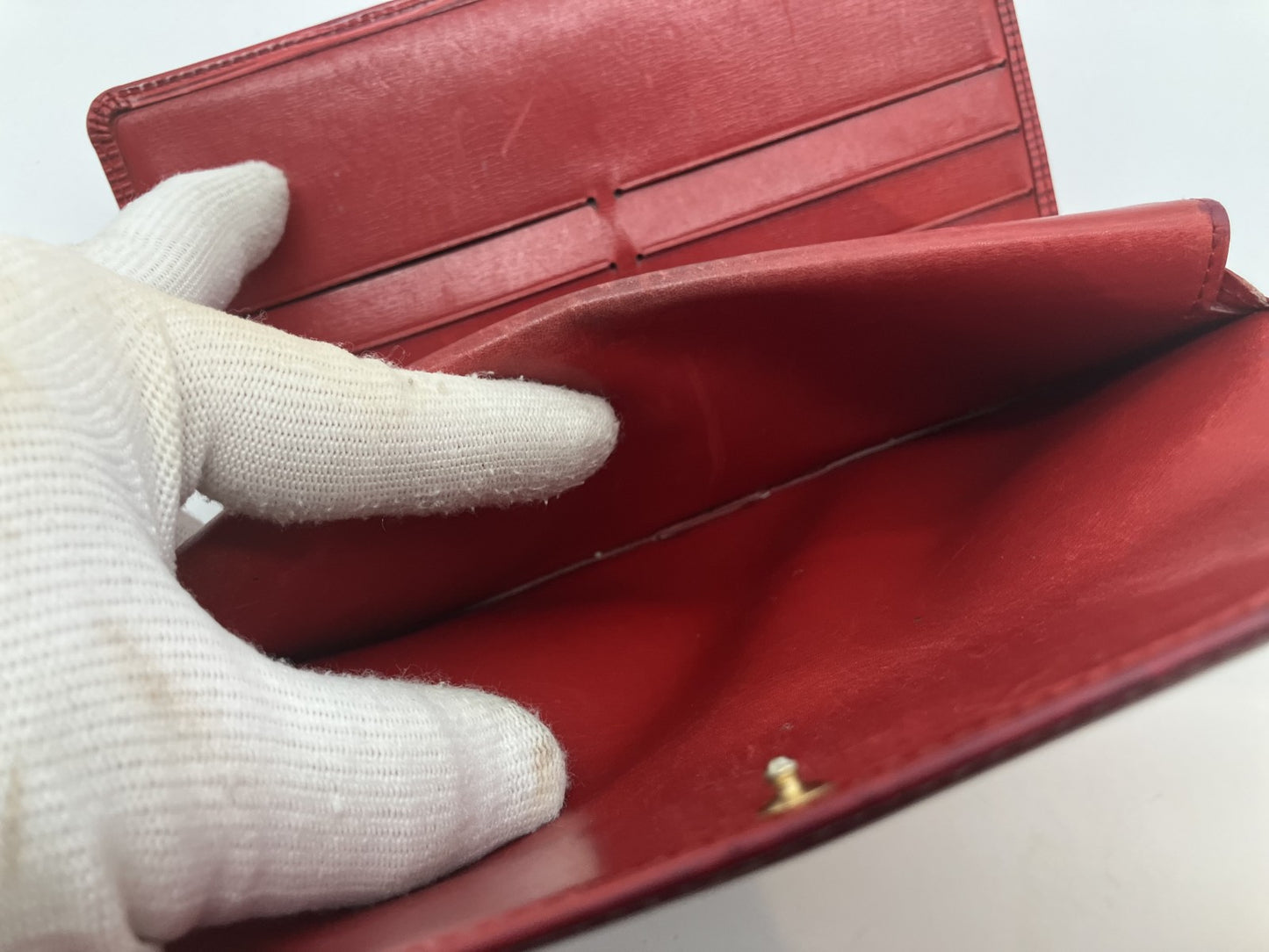 Louis Vuitton Epi Long Wallet Portefeuille Tresor International Castilian Red M63387