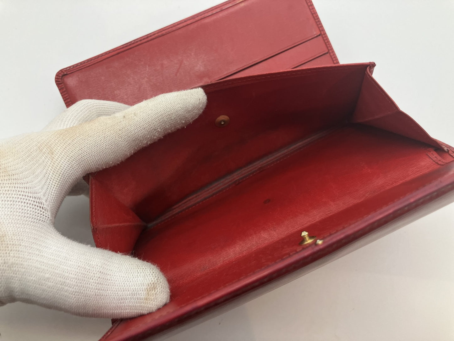 Louis Vuitton Epi Long Wallet Portefeuille Tresor International Castilian Red M63387
