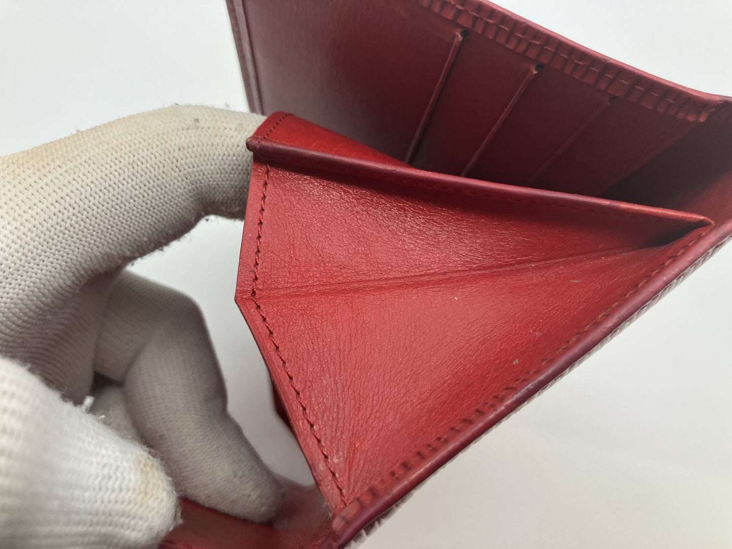 Louis Vuitton Epi Long Wallet Portefeuille Tresor International Castilian Red M63387