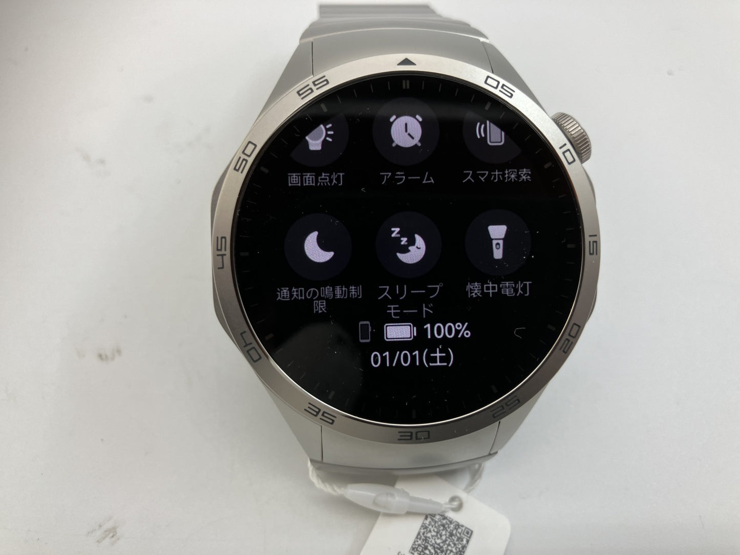 Good condition HUAWEI smartwatch GT4, wrist size 15cm, silver, box, extra 7 pieces, instruction manual included, free shipping 