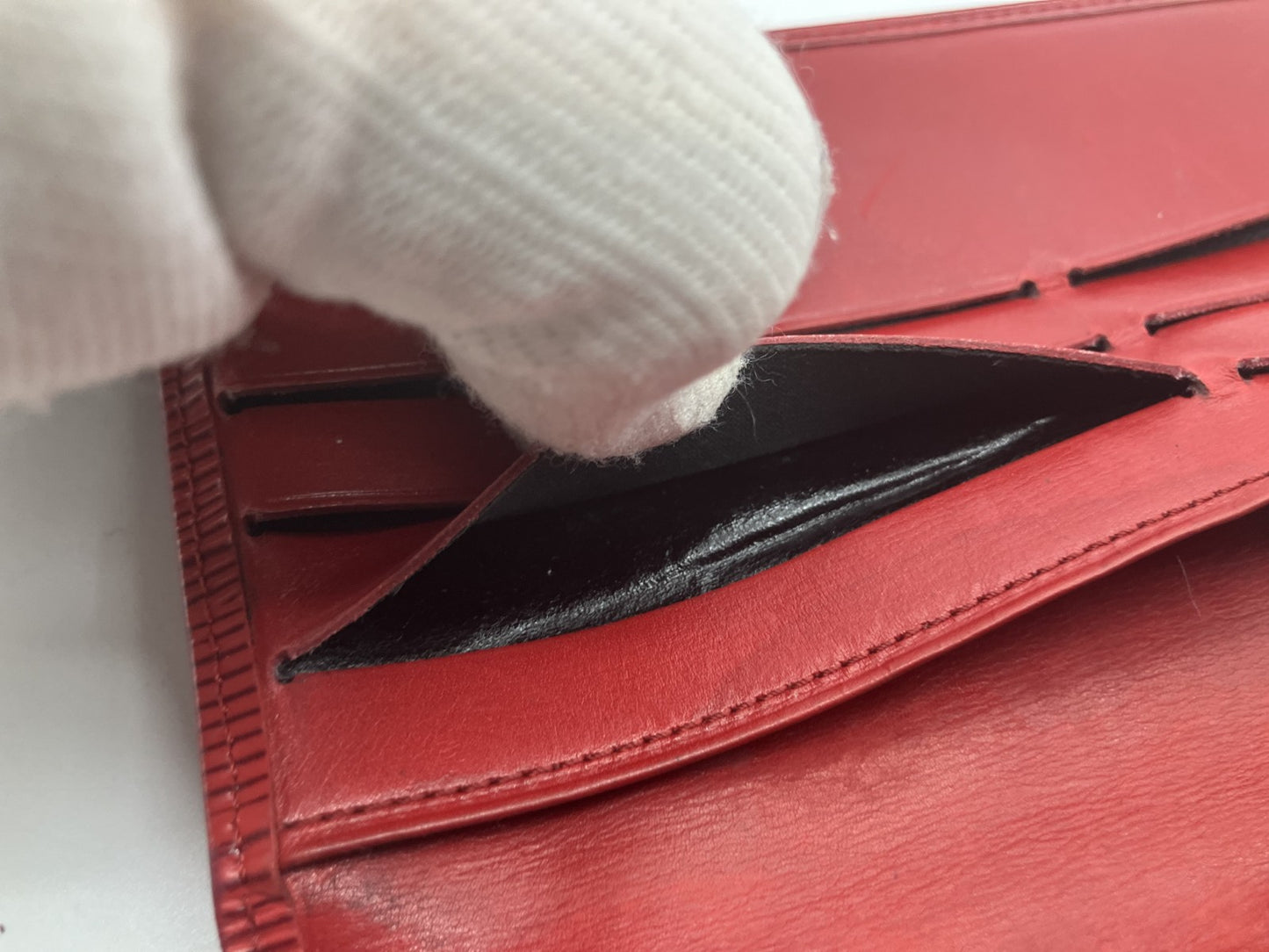 Louis Vuitton Epi Long Wallet Portefeuille Tresor International Castilian Red M63387