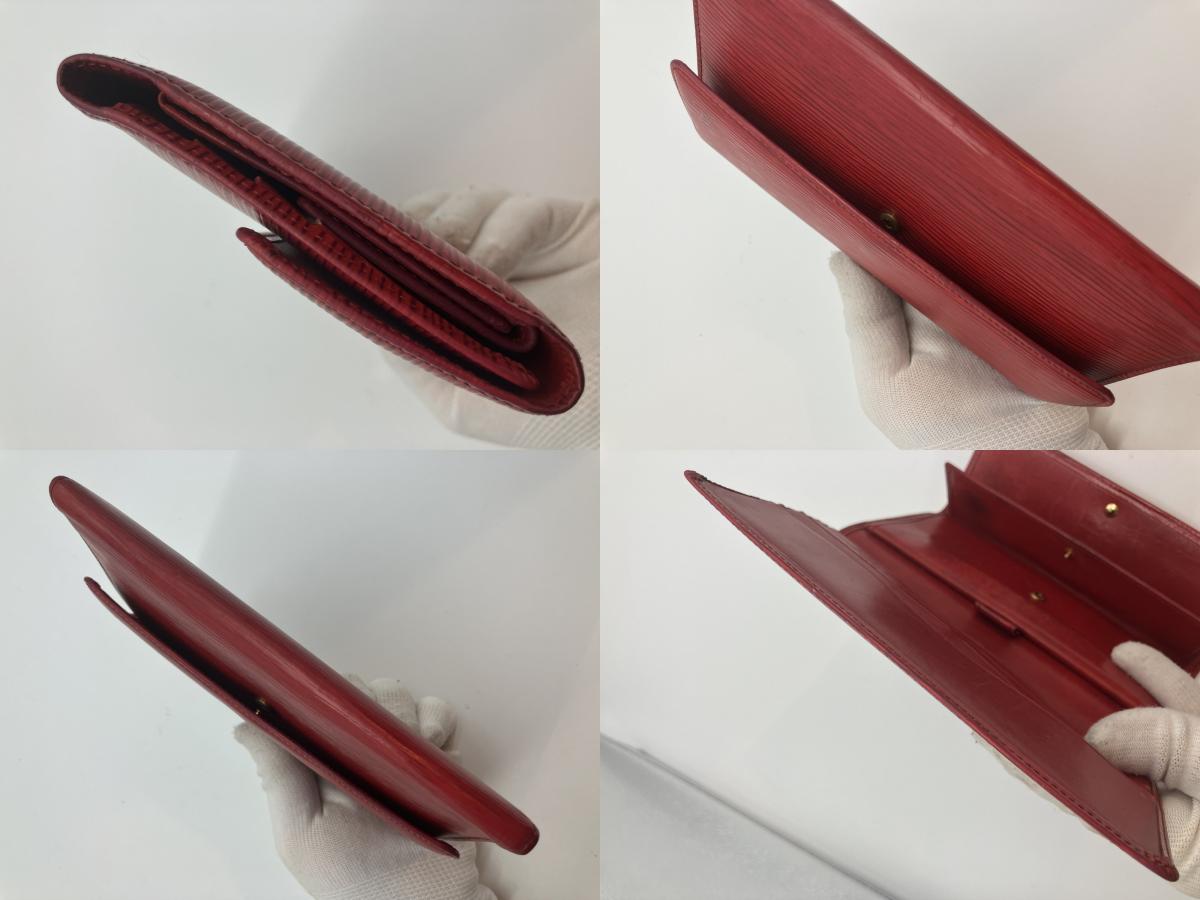 Louis Vuitton Epi Long Wallet Portefeuille Tresor International Castilian Red M63387