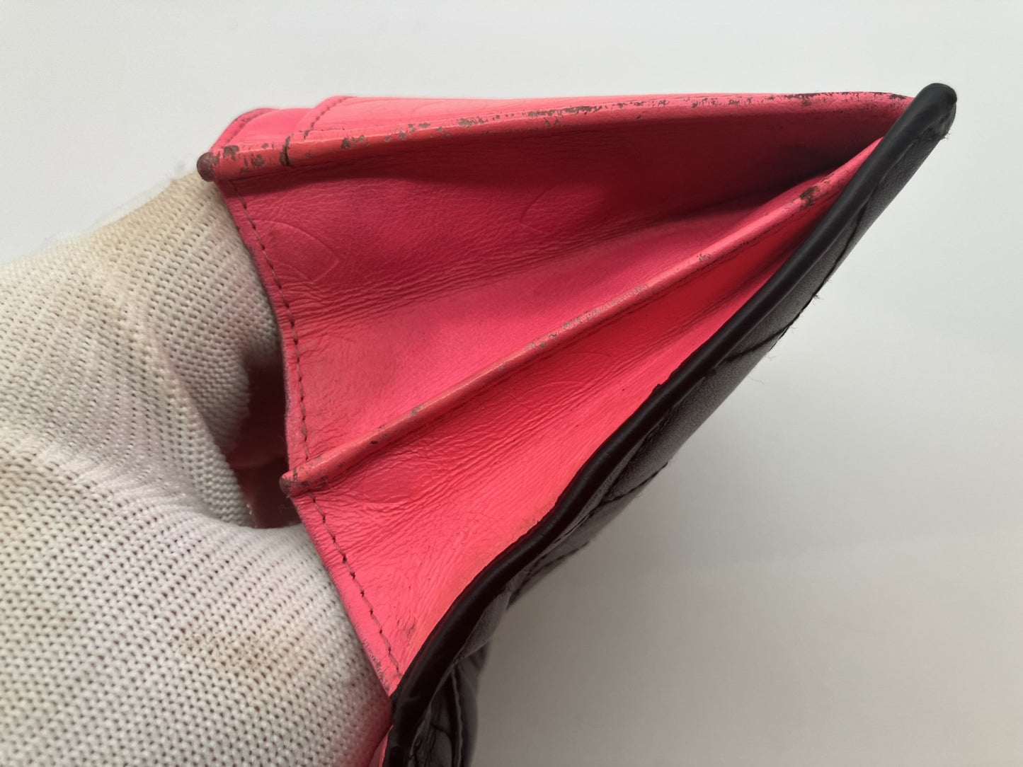 Chanel Cambon Line Leather Bifold Long Wallet Black Coco Mark with Hologram Sticker 12-Series