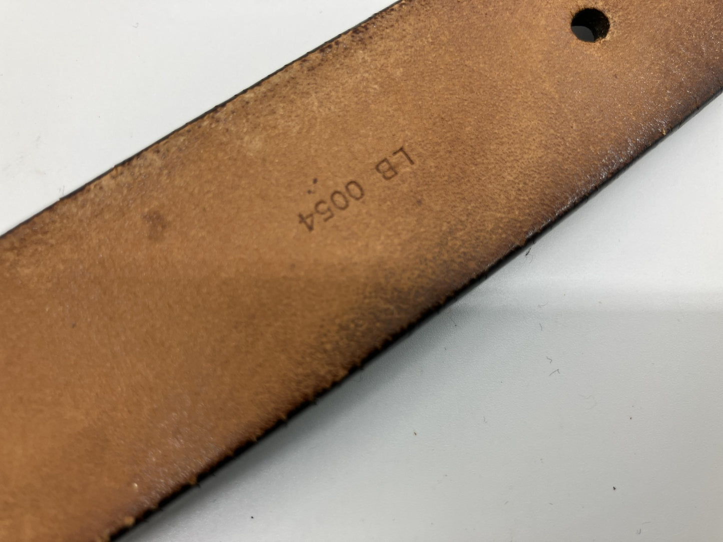 LOUIS VUITTON LV Logo Belt 90/36 Black Leather Gold Buckle 109cm