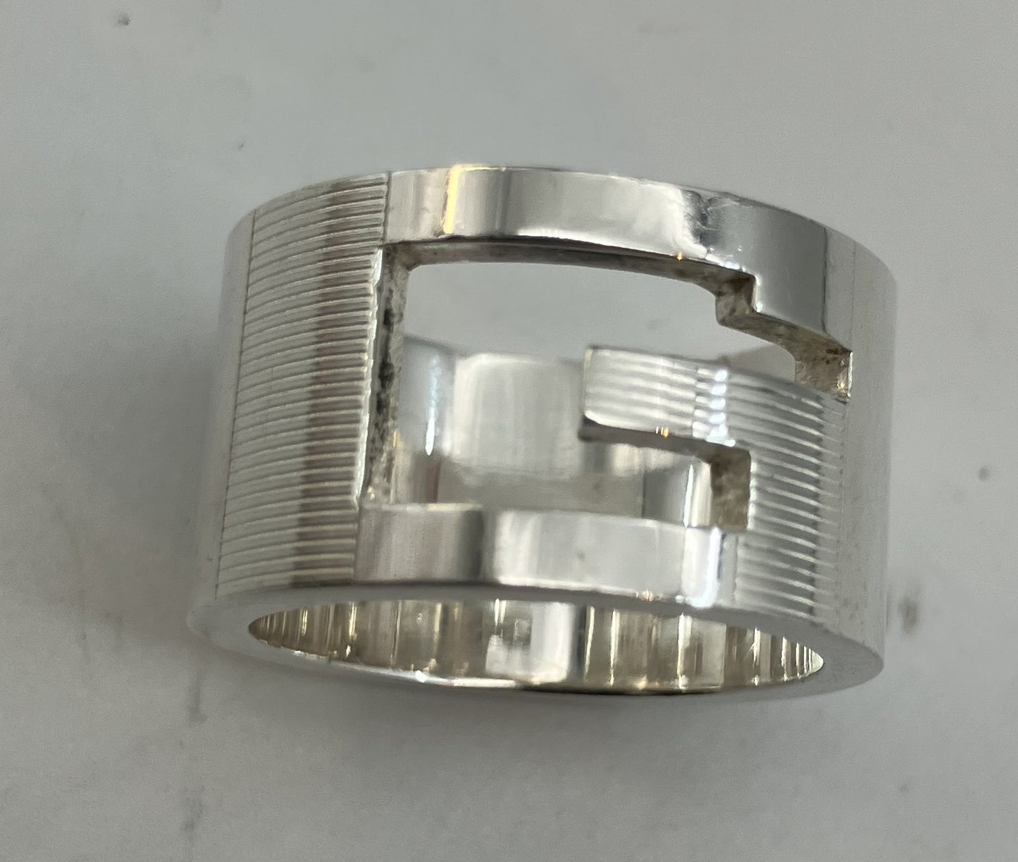 Gucci G logo ring SV925 (JP 13) (EU 53) (US 7) Ring width 1.2cm (0.47 inch) 12.5g Free shipping 