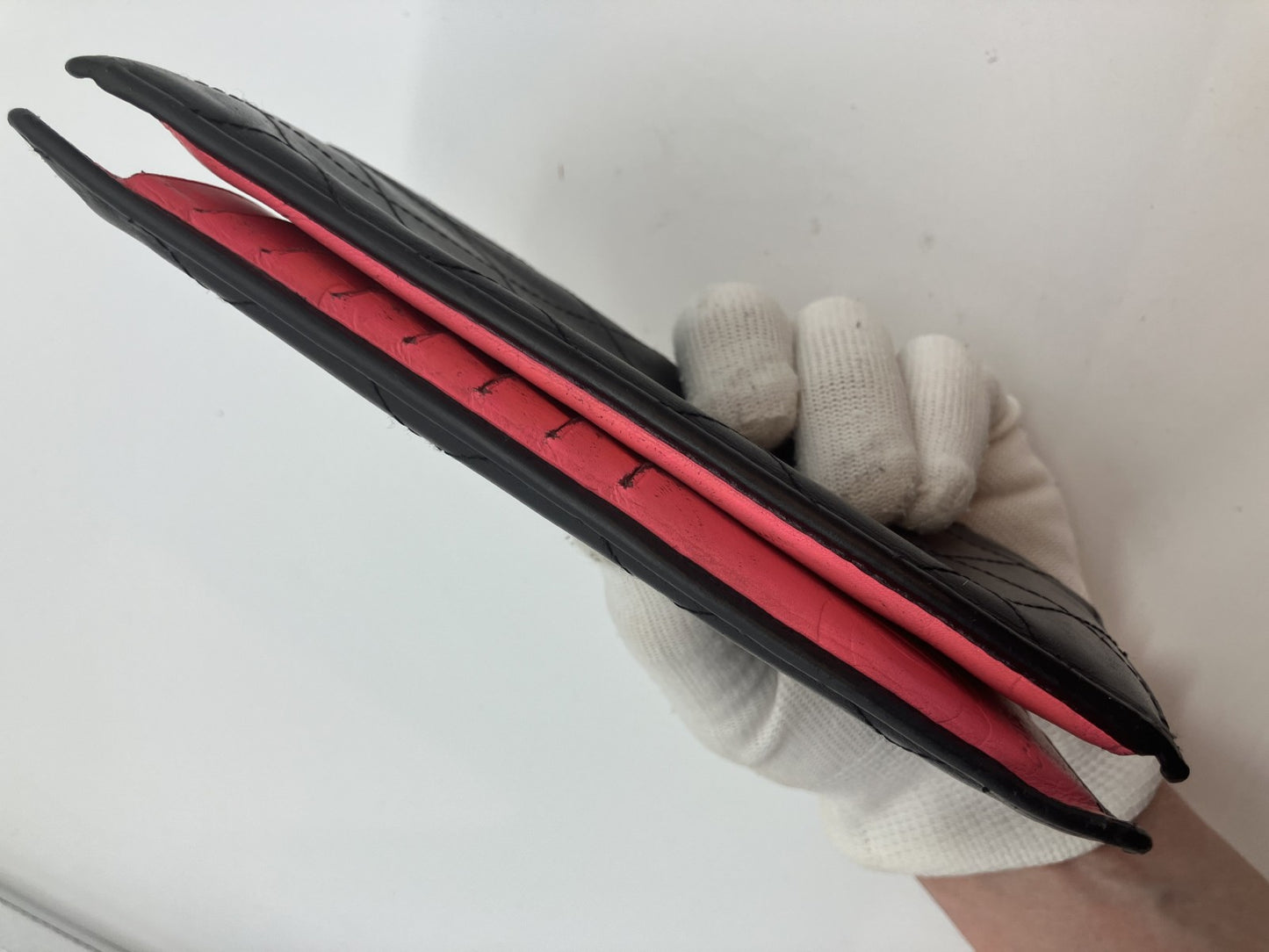 Chanel Cambon Line Leather Bifold Long Wallet Black Coco Mark with Hologram Sticker 12-Series