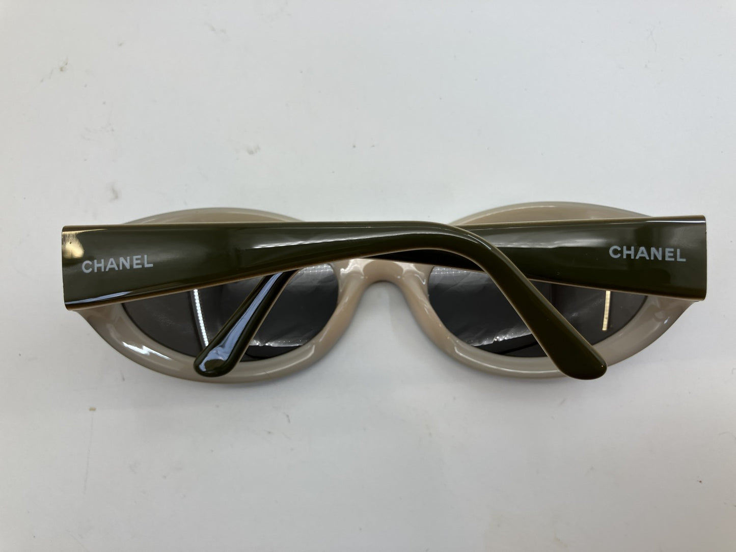 CHANEL 5017 Sunglasses Green Brown Oval Frame c.554/21 Women’s Designer Eyewear
