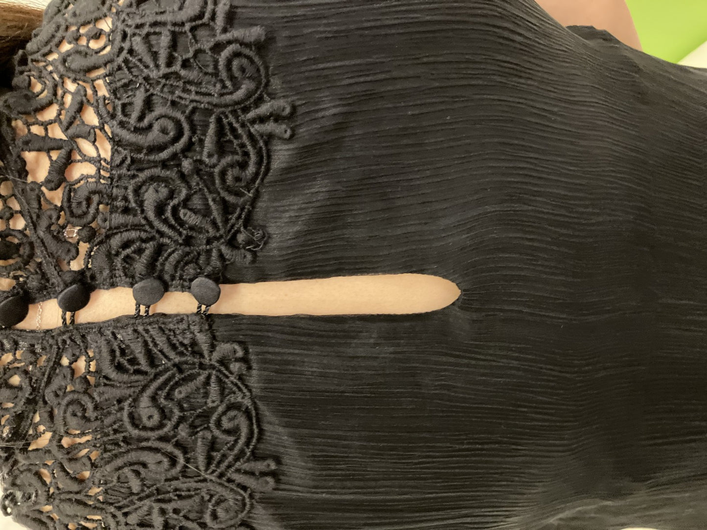 SCOT CLUB One-piece dress, black, lace-switched, pleated, 100% silk, retail price 25,000 yen, size 9, , formal, in good condition