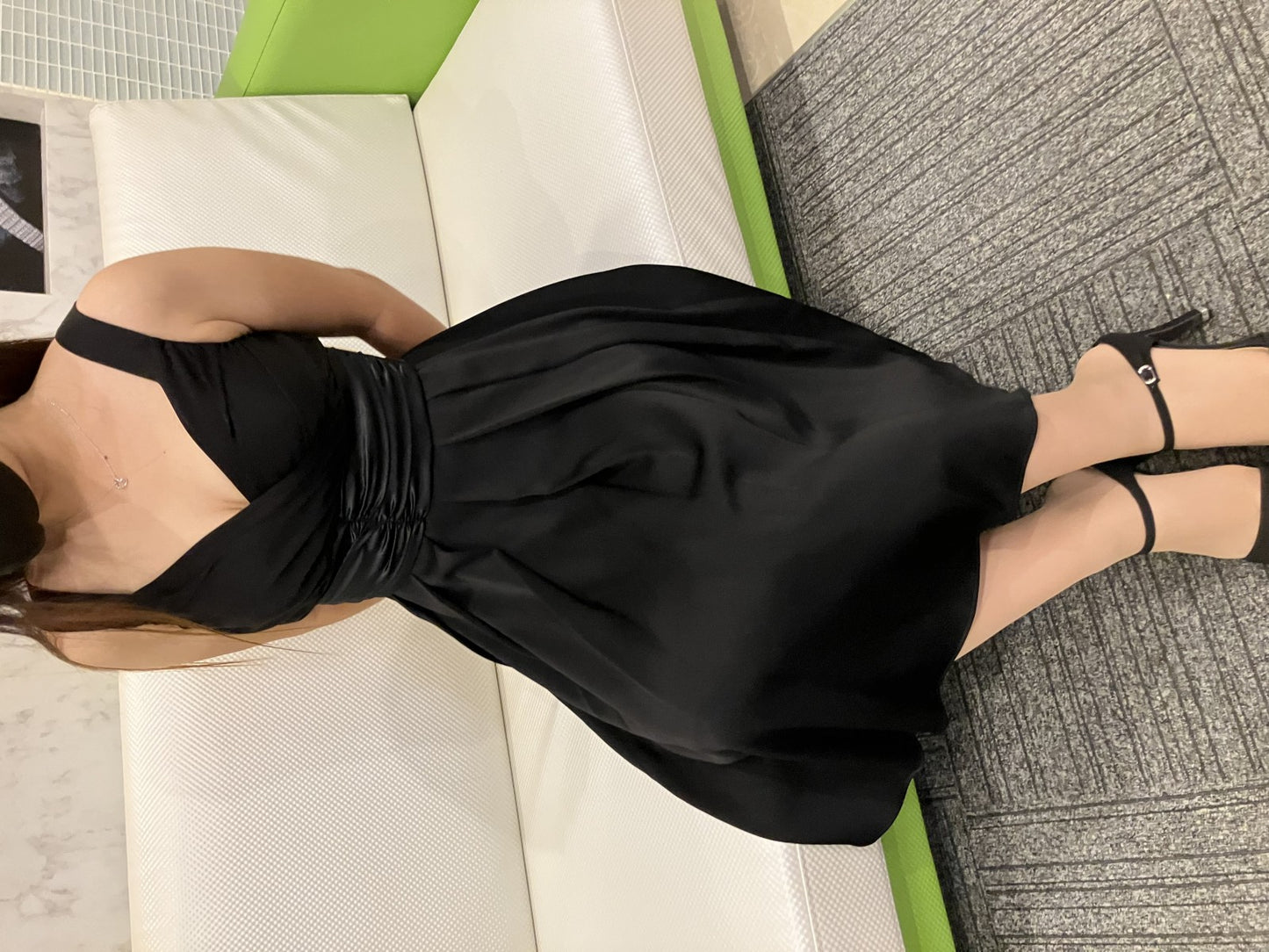 In good condition, tried on only, MAITRESSE one-piece dress, black, made in Japan, size 38, retail price 33,600 yen,