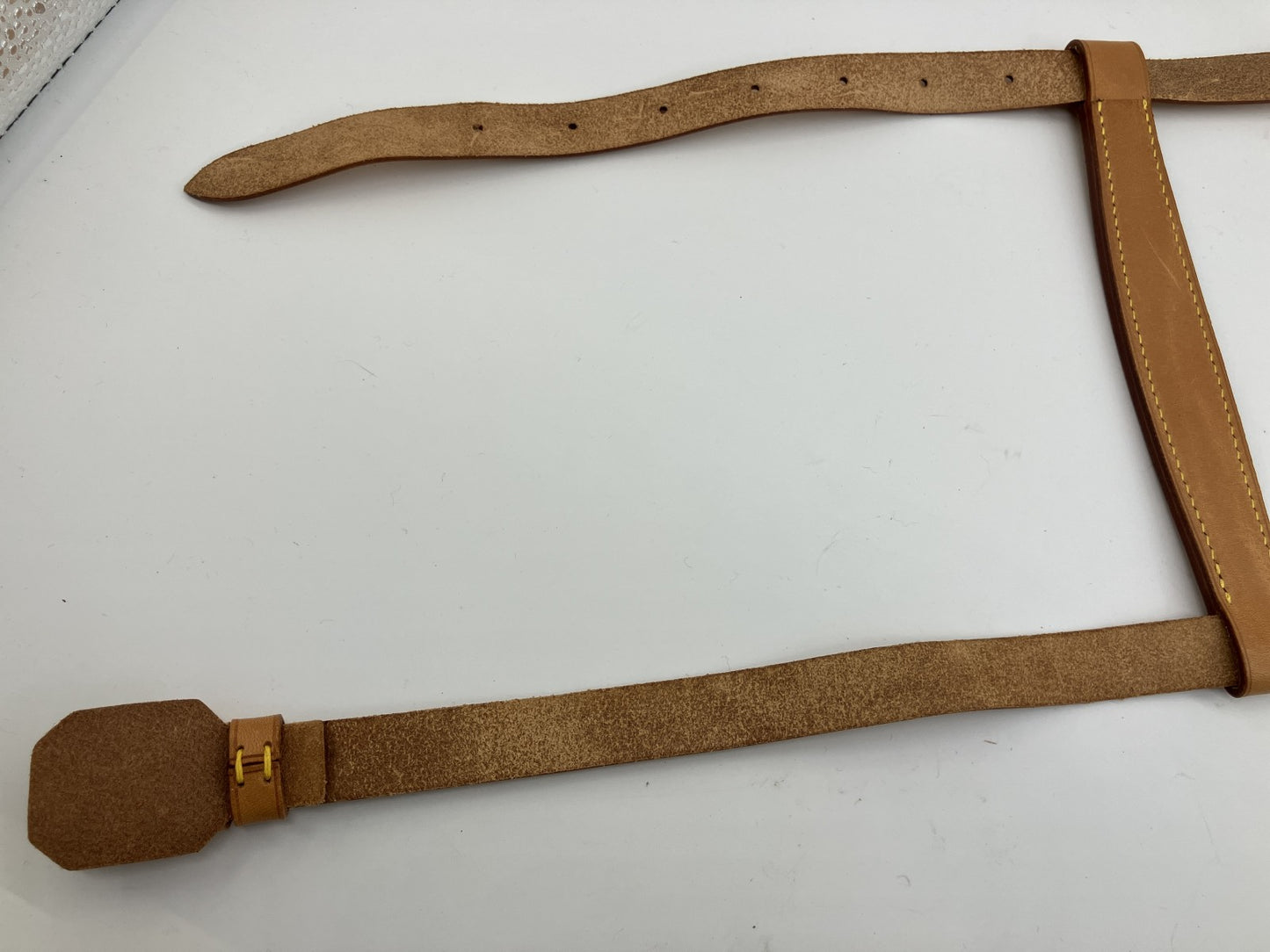LOUIS VUITTON Leather Strap Natural Vachetta Bag Holder Strap 62cm Made in France