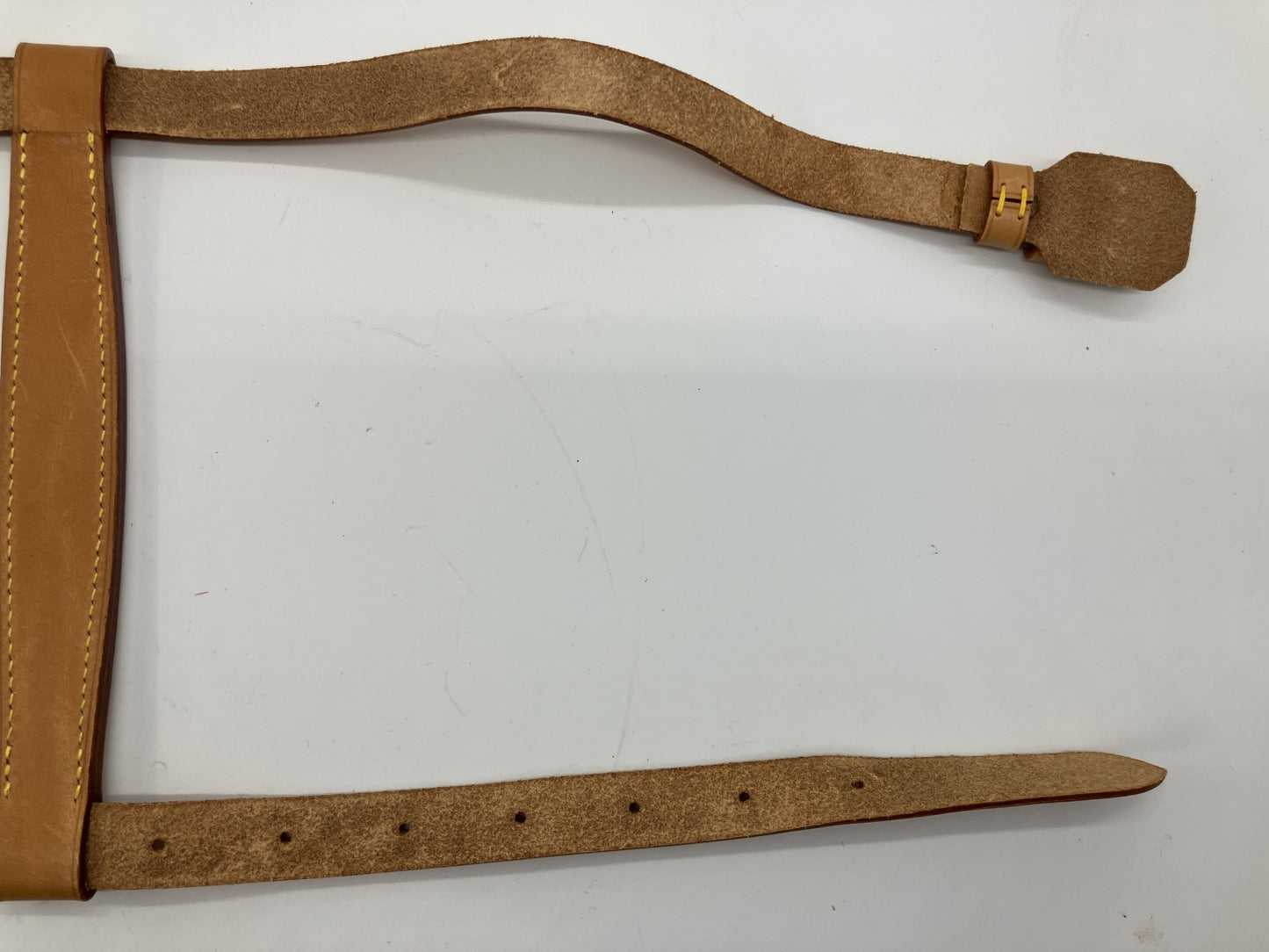 LOUIS VUITTON Leather Strap Natural Vachetta Bag Holder Strap 62cm Made in France