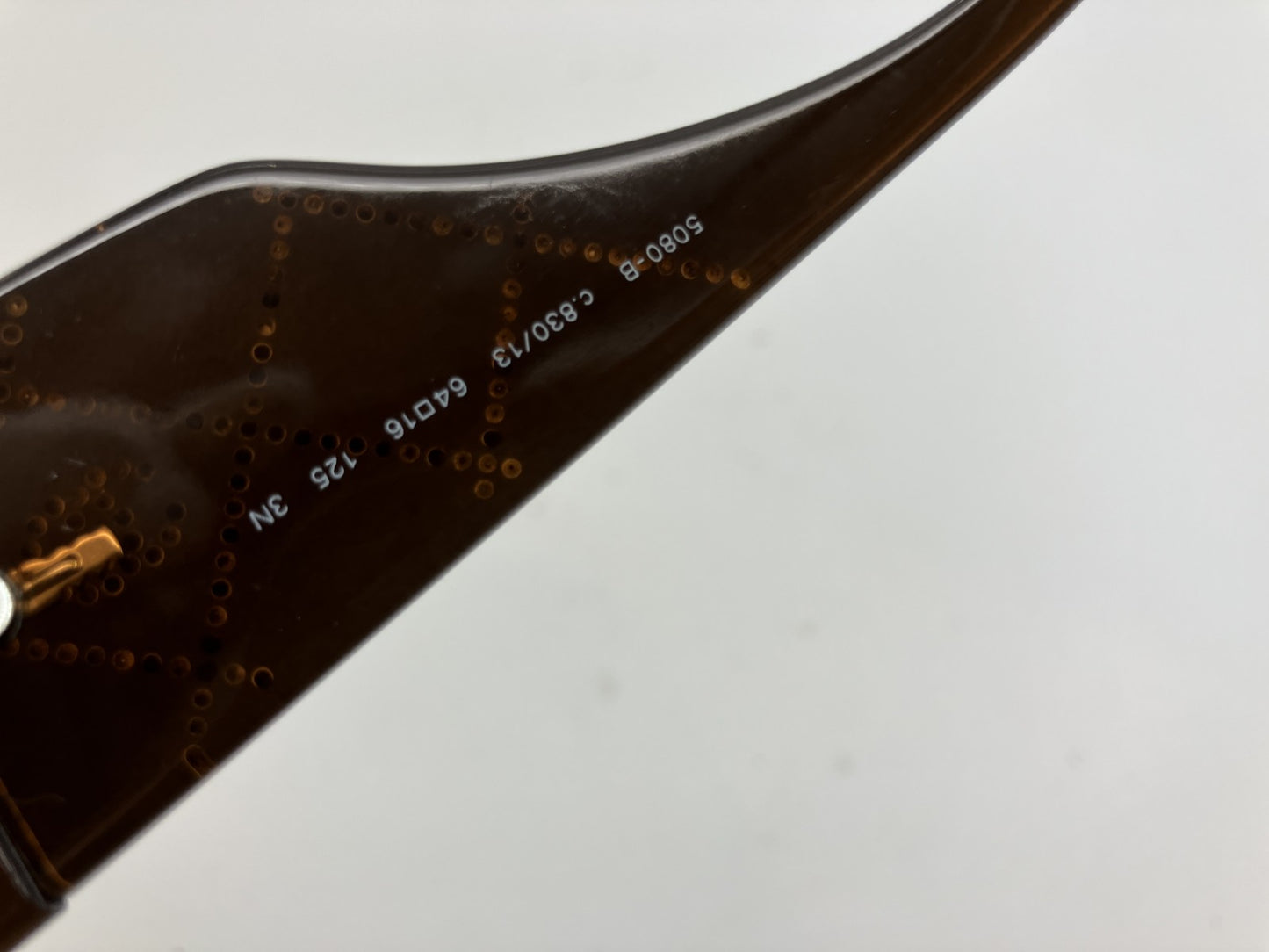 CHANEL 5808-B C.830/13 Sunglasses 64mm Brown Gradient Italy Rhinestone Logo