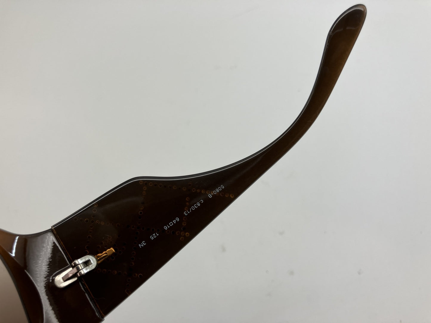 CHANEL 5808-B C.830/13 Sunglasses 64mm Brown Gradient Italy Rhinestone Logo