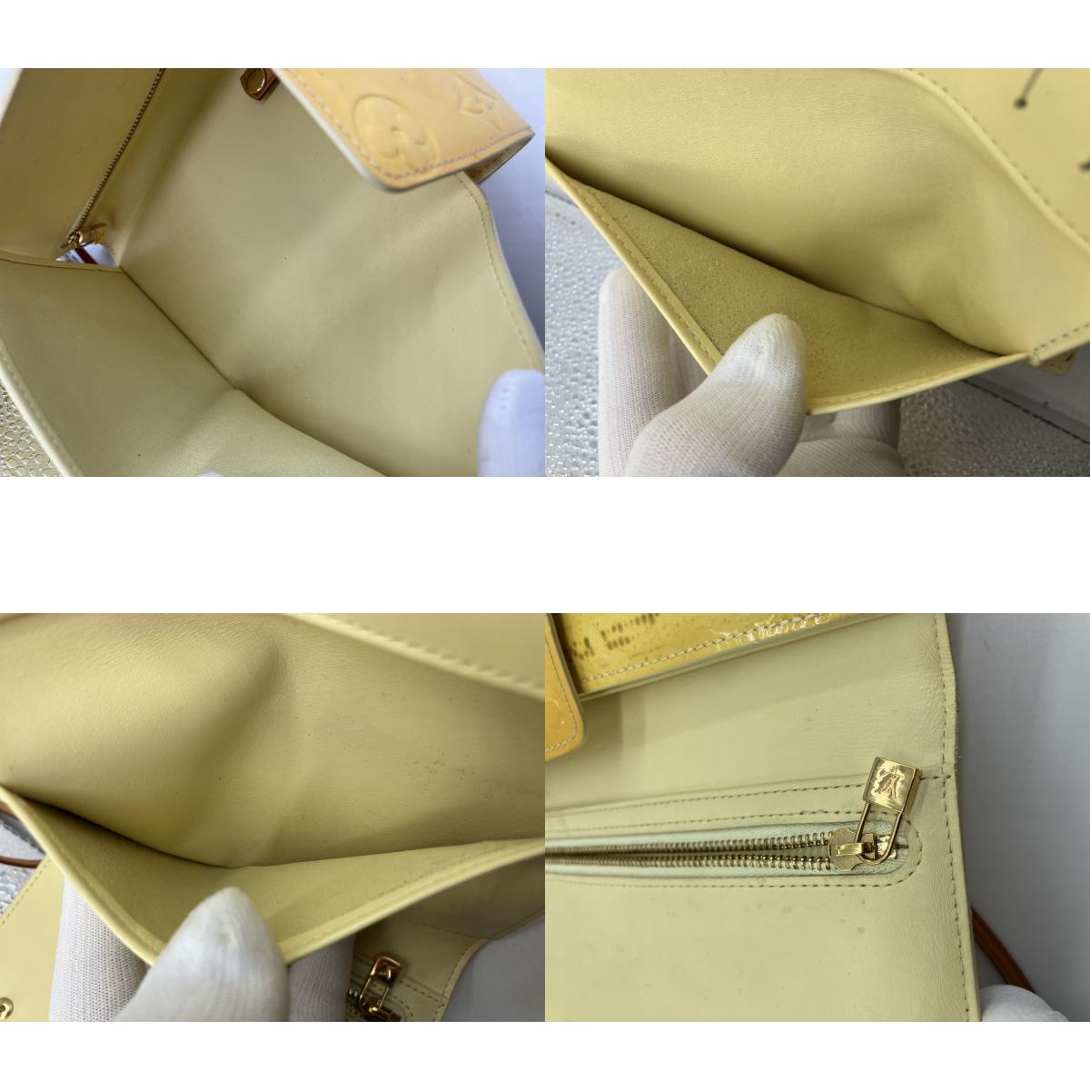 Louis Vuitton Monogram Vernis Walker Shoulder Bag Yellow VI0979 Auth