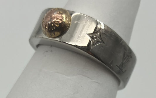 Louis Vuitton Nanogram Ring Silver Size S (JP 10 / EU 50 / US 5.5) M00216