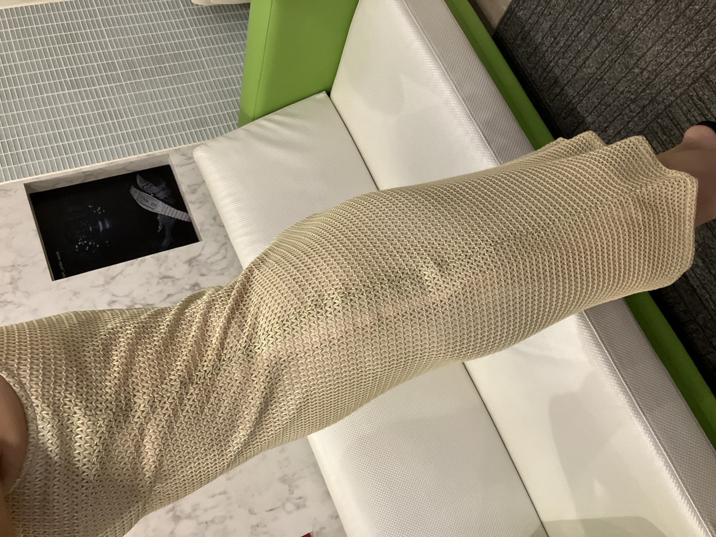 TOCCA One-piece dress, beige brown, sleeveless, pink lining, size 4, total length around 43.3",