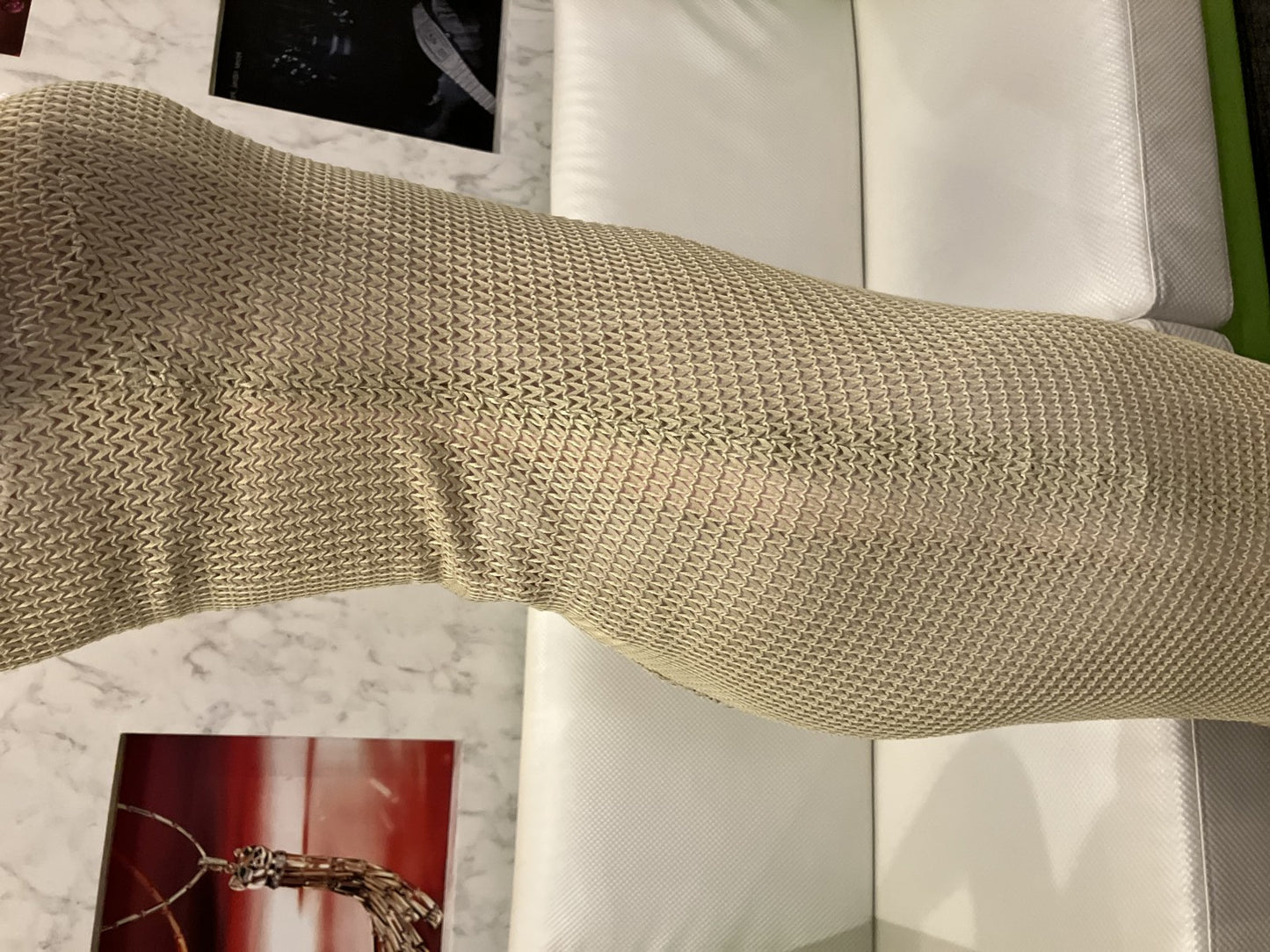 TOCCA One-piece dress, beige brown, sleeveless, pink lining, size 4, total length around 43.3",