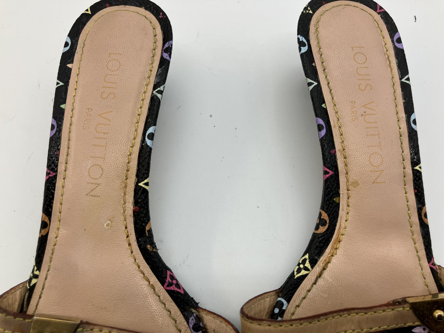 LOUIS VUITTON Monogram 244061332 Multicolor (EU 34.5)(US 5)(JP 22.1cm)(8.70 inch) Noir Mules縲