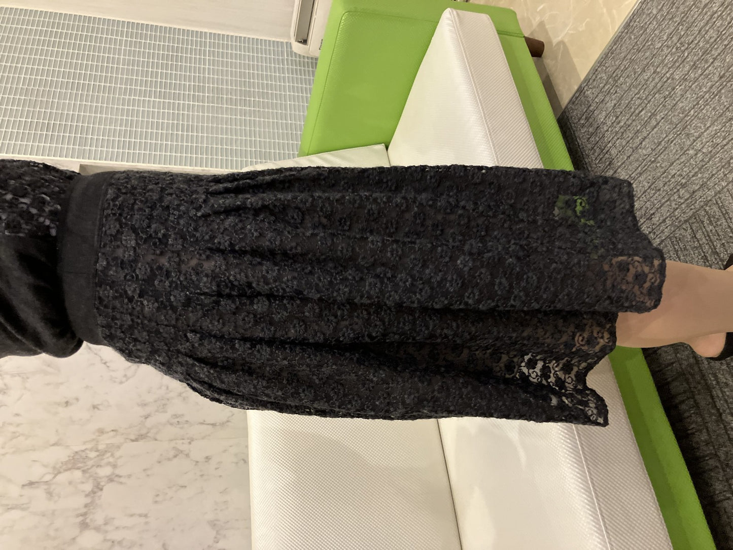 Rene set up, see-through, sheer, black, size 34 (fitting model image included),