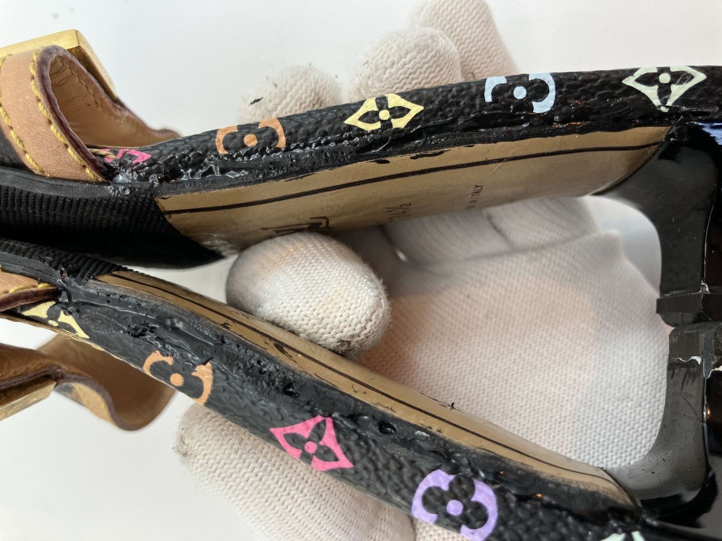 LOUIS VUITTON Monogram 244061332 Multicolor (EU 34.5) (US 5) (JP 22.1cm) (8.70 inch) Noir Mules Free Shipping 