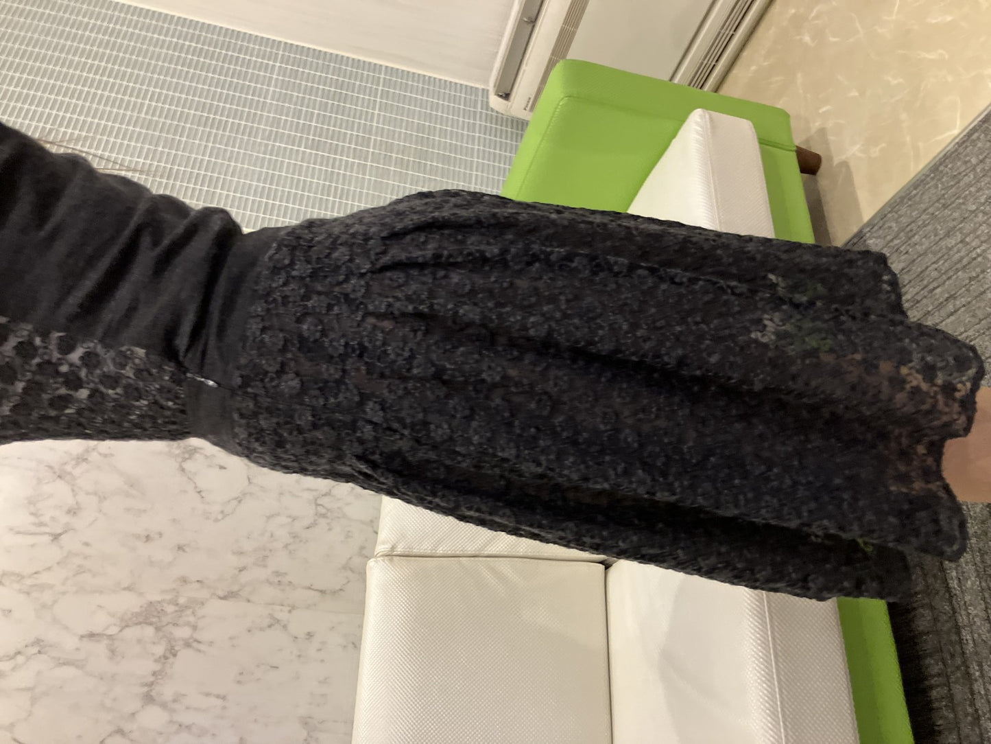 Rene set up, see-through, sheer, black, size 34 (fitting model image included),