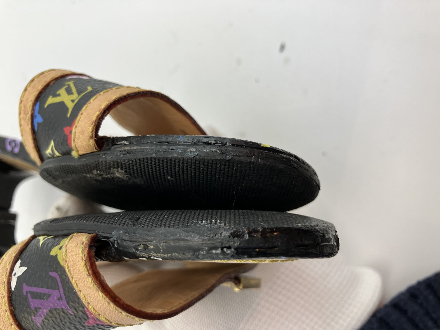 LOUIS VUITTON Monogram 244061332 Multicolor (EU 34.5)(US 5)(JP 22.1cm)(8.70 inch) Noir Mules縲