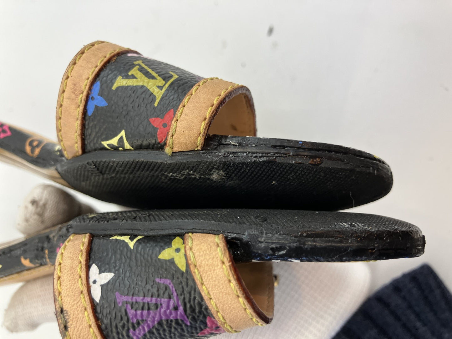 LOUIS VUITTON Monogram 244061332 Multicolor (EU 34.5)(US 5)(JP 22.1cm)(8.70 inch) Noir Mules縲