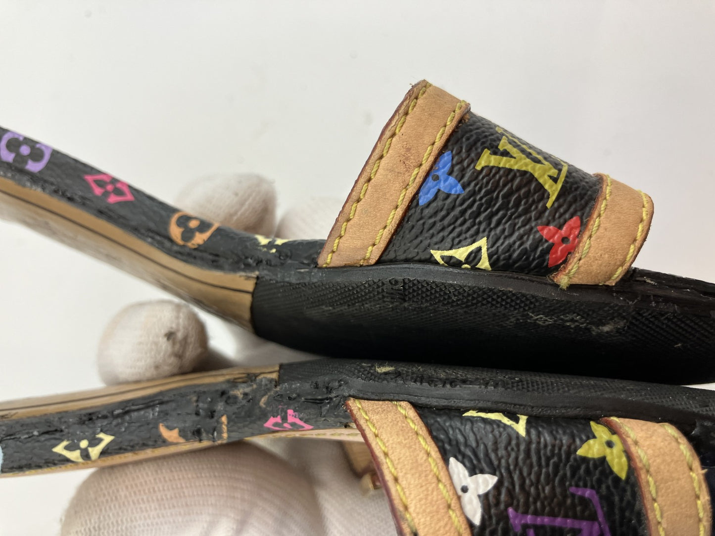 LOUIS VUITTON Monogram 244061332 Multicolor (EU 34.5) (US 5) (JP 22.1cm) (8.70 inch) Noir Mules Free Shipping 