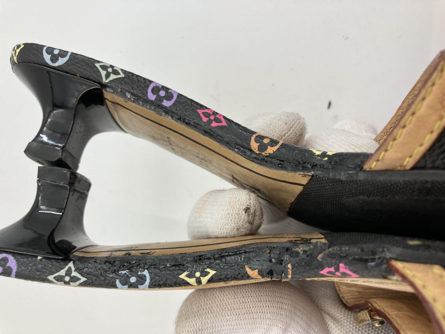 LOUIS VUITTON Monogram 244061332 Multicolor (EU 34.5) (US 5) (JP 22.1cm) (8.70 inch) Noir Mules Free Shipping 