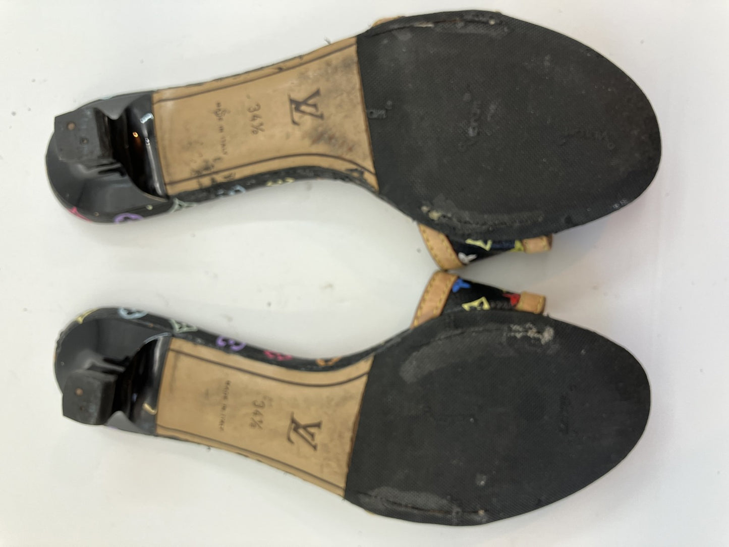 LOUIS VUITTON Monogram 244061332 Multicolor (EU 34.5)(US 5)(JP 22.1cm)(8.70 inch) Noir Mules縲