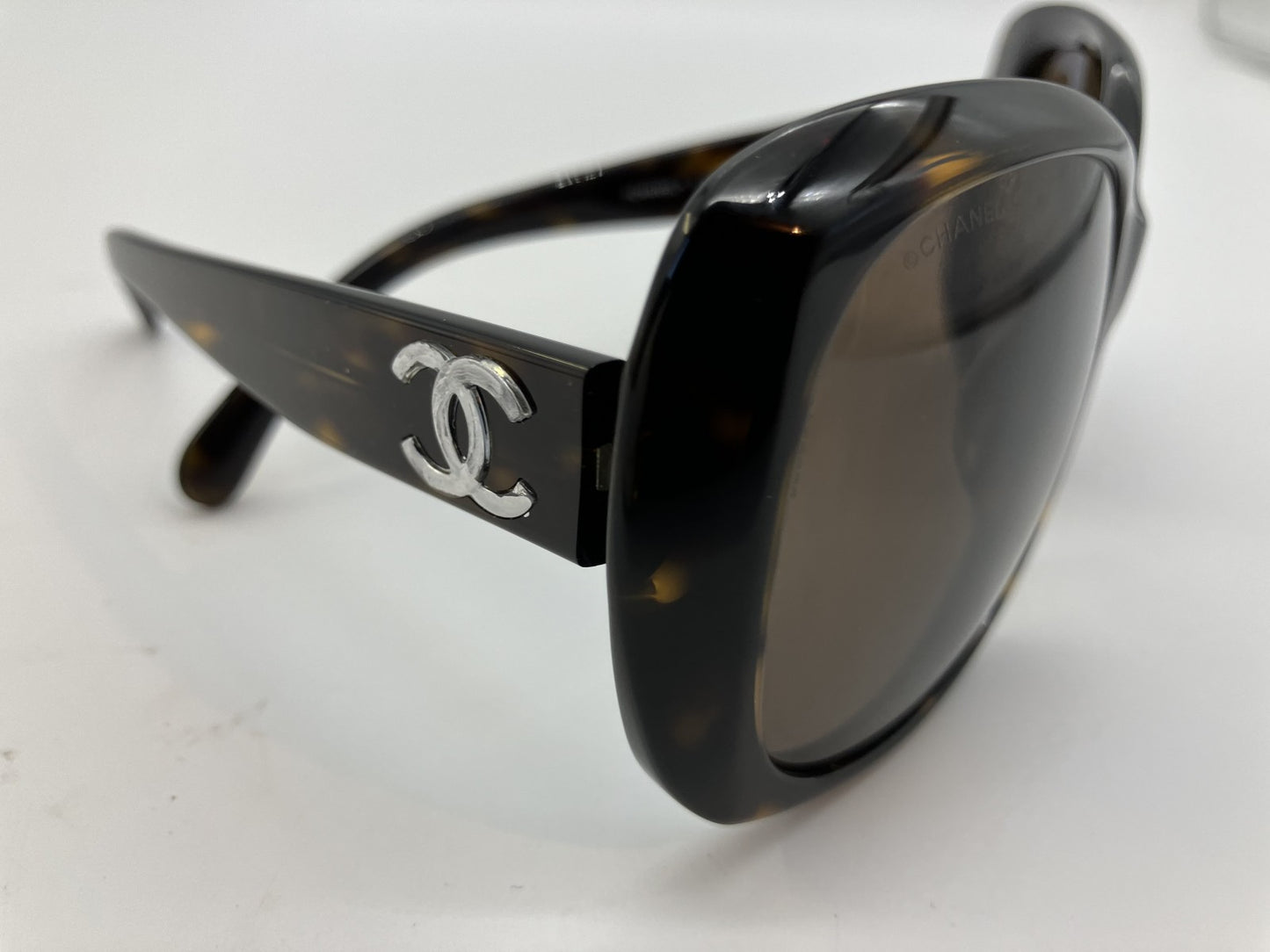 Chanel 5183-A Coco Mark Sunglasses Plastic Brown with Case