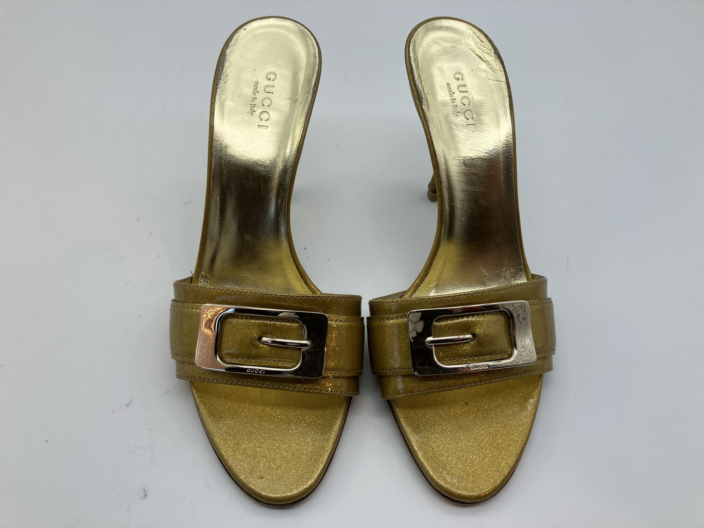 GUCCI Heel Pumps Gold (JP 22.5cm)(US 5.5)(8.86 inch)(EU 35.5)