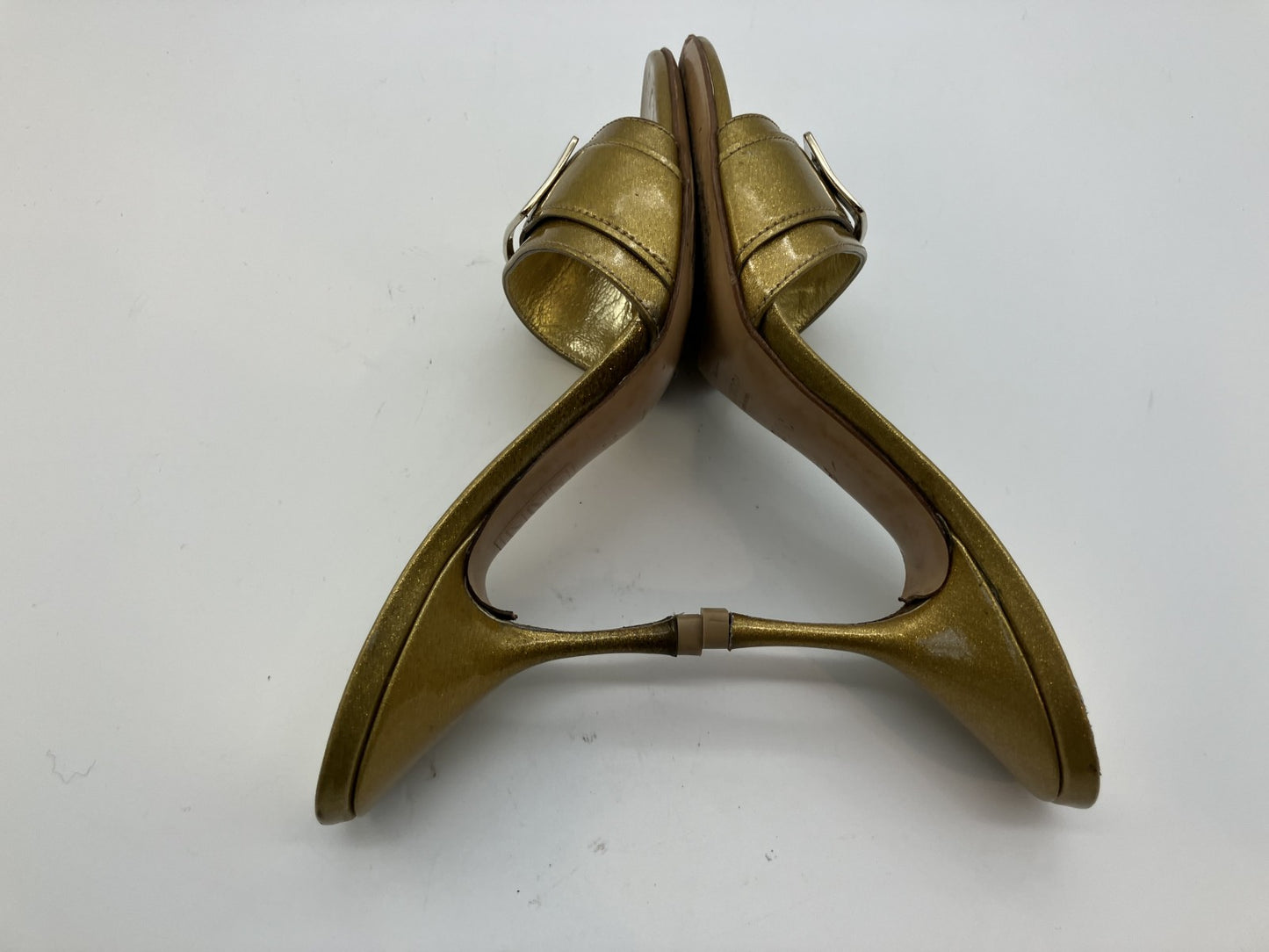 GUCCI Heel Pumps Gold (JP 22.5cm)(US 5.5)(8.86 inch)(EU 35.5)