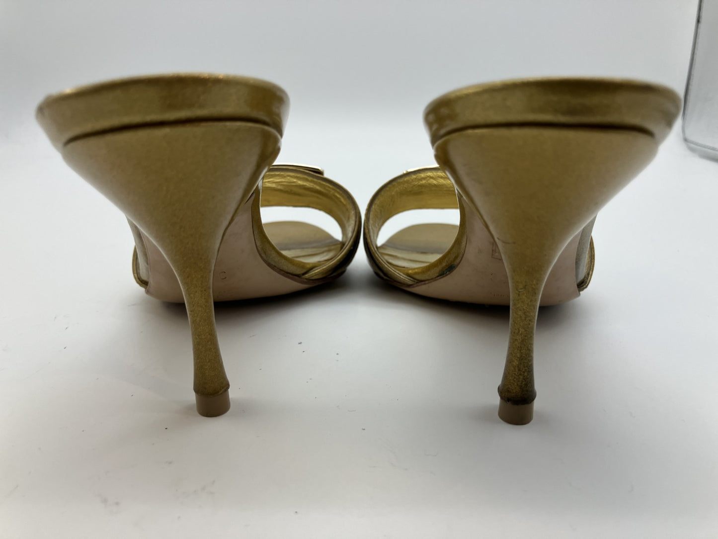 GUCCI Heel Pumps Gold (JP 22.5cm)(US 5.5)(8.86 inch)(EU 35.5)