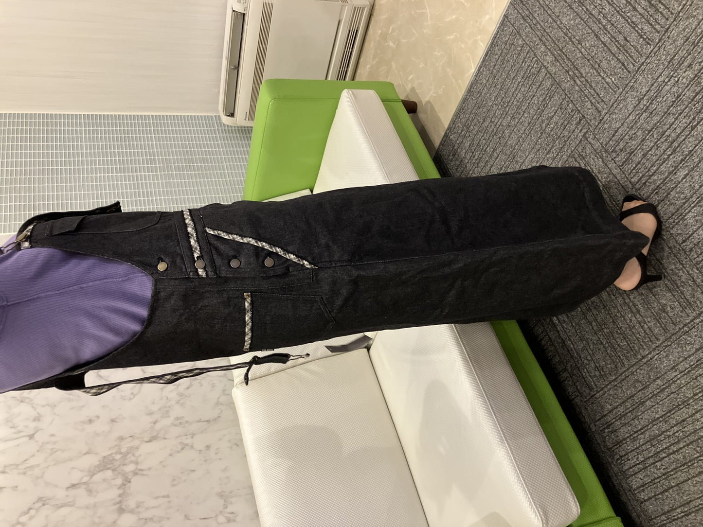 Pink House Black Denim Dress with Tags, Like New & Short Sleeve Top Set, Women's, Long Length, Black, Classical Coordination, , Used