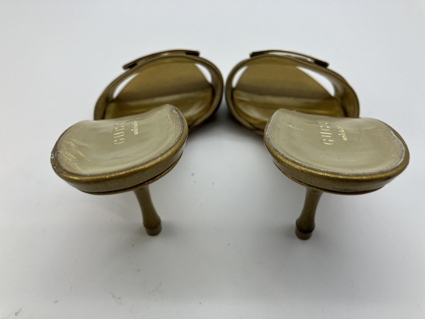 GUCCI Heel Pumps Gold (JP 22.5cm)(US 5.5)(8.86 inch)(EU 35.5)