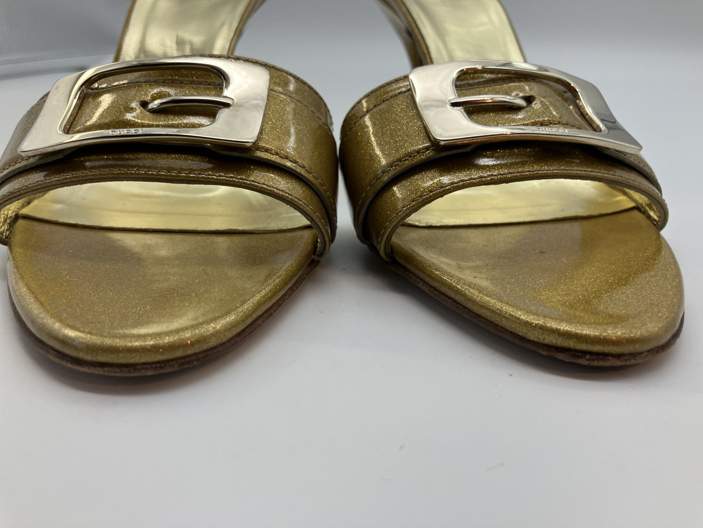 GUCCI Heel Pumps Gold (JP 22.5cm)(US 5.5)(8.86 inch)(EU 35.5)