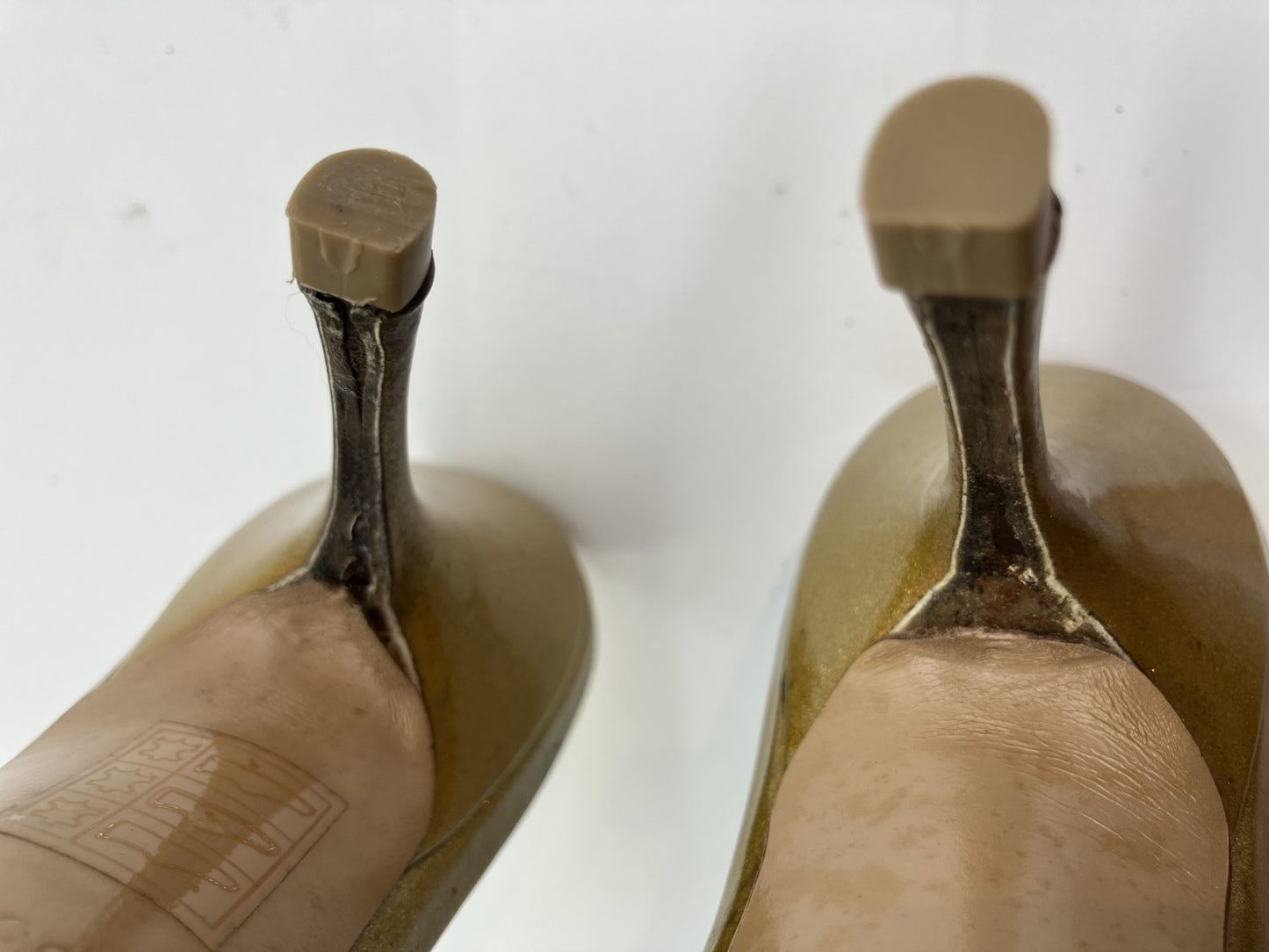 GUCCI Heel Pumps Gold (JP 22.5cm)(US 5.5)(8.86 inch)(EU 35.5)