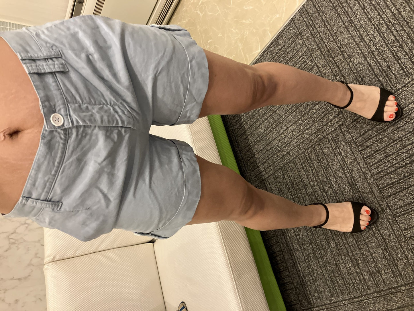 Blumarine Logo Cotton Shorts Light Blue Made in Italy IT40 / D34 Cuffed Hem Women’s