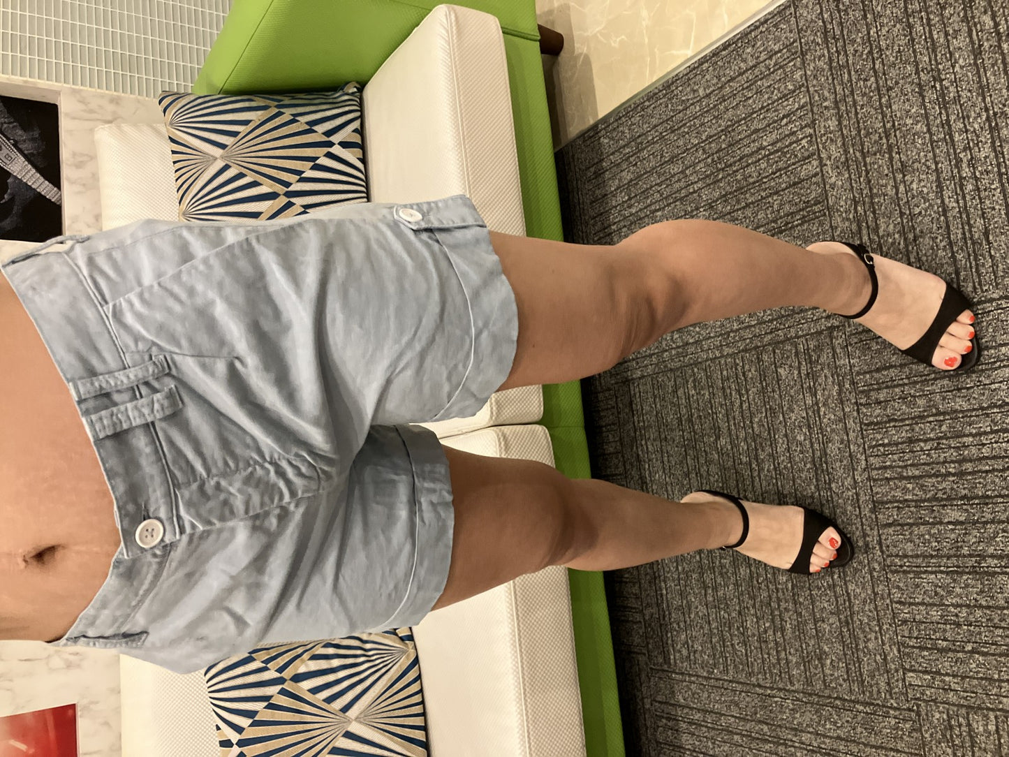 Blumarine Logo Cotton Shorts Light Blue Made in Italy IT40 / D34 Cuffed Hem Women’s