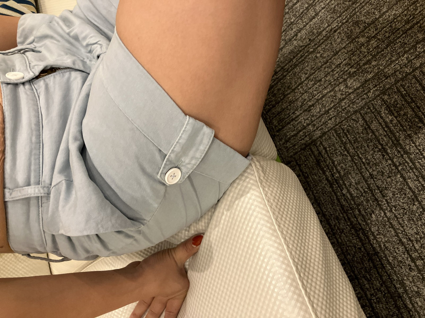 Blumarine Logo Cotton Shorts Light Blue Made in Italy IT40 / D34 Cuffed Hem Women’s