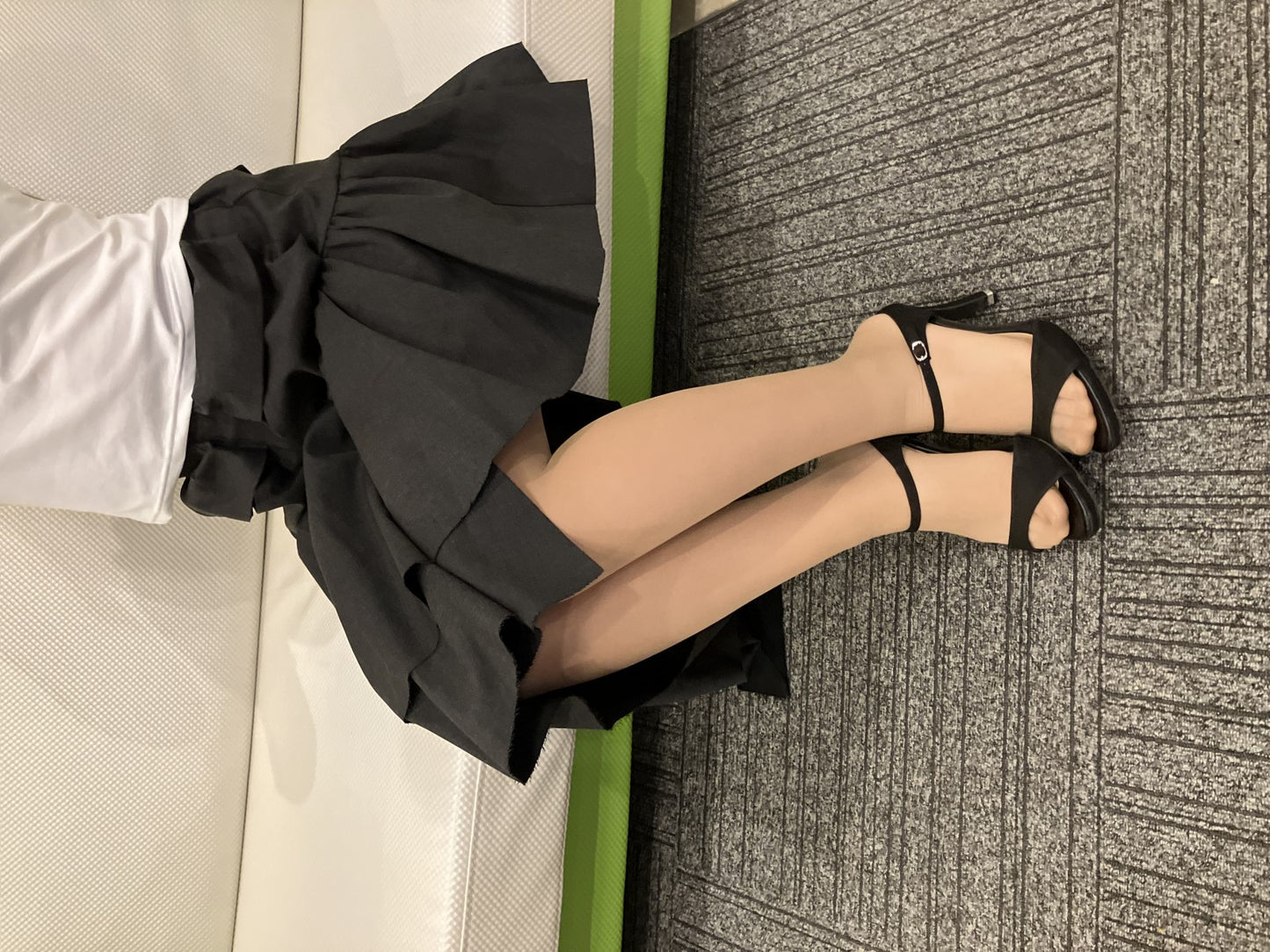 MARIGOLD SHADOWS Skirt S size Asymmetrical Avant-garde Black