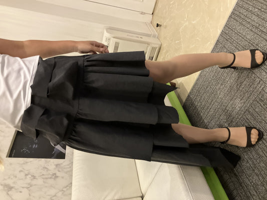 MARIGOLD SHADOWS Skirt S size Asymmetrical Avant-garde Black